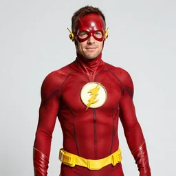michael rosenbaum dressed as the flash