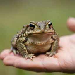 toad animal!!! macro shot one human hand, photograph -