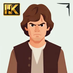 a portrait of anakin skywalker, synthwave style, 2 d digital vector art, 4 k, angry