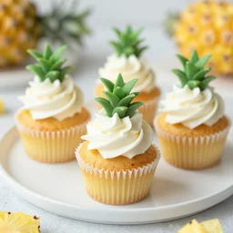 dslr food of pineapple cupcakes, 8 5 mm f 1. 4