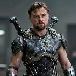 leo di caprio as a wrecked terminator