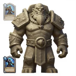 a portrait ancient stone giant, front full view, artstation, orthographic, hd, 8 k, sharp high quality artwork by greg rutkowski, concept art, blizzard warcraft artwork, hearthstone card artwork