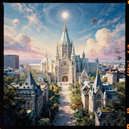 kodak portra 8 0 0, infinitely detailed hd scenery ambience from nier automata, dream design, relief concept, majestic dream scenery detailed magic, montreal