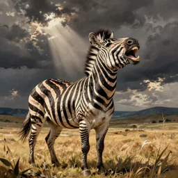 laughing zebra. art by howard chaykin