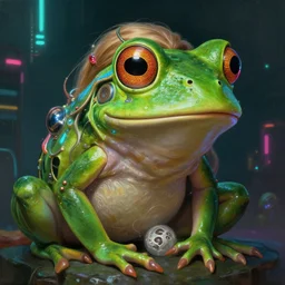 a portrait of cara delevingne frog transformation, cyberpunk, fantasy, neon lights, sharp focus, intricate, elegant, digital painting, artstation, matte, highly detailed, concept art, illustration, ambient lighting, art by ruan jia and artgerm and range murata and wlop and ross tran and william, adolphe bouguereau and beeple