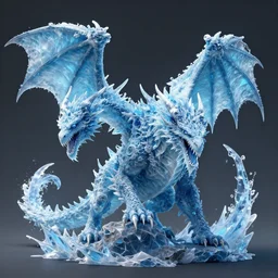 raging ice dragon d&d, concept art, aesthetic octane render, 8k HD resolution