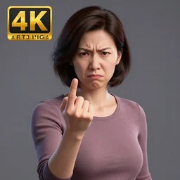 photo of your mom shaming you by wagging her finger disapprovingly, 4k, Digital art, Trending on Artstation, Unreal Engine 5, hyper realistic