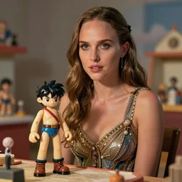 natalie portman at burning man, activity play centre, stop motion vinyl action figure, plastic, toy, hajime sorayama style