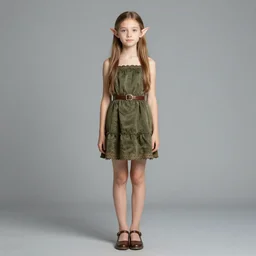 full body shot of an elf girl, photorealistic, perfect symmetrical image, symmetrical face, perfect face, longshot, trending on artstation