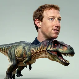 mark zuckerberg's head on an apatosaurus body
