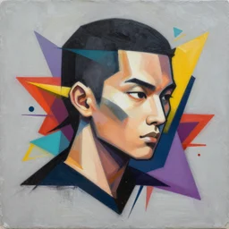 Supreme x Yang from Sifu Profile Picture by Sachin Teng, asymmetrical, Organic Painting , Matte Painting,  geometric shapes, hard edges, graffiti, street art,:2 by Sachin Teng:4