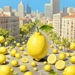 a city populated by lemons by moebius