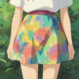 beautiful short skirt, have a sense of design, animation, colorful in colour, by makoto shinkai