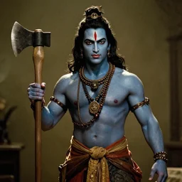 Vishnu wearing an axe in American Psycho (1999)
