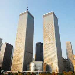the twin towers made out of baked beans
