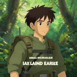 closeup fantasy commando in jungle, in a gentle green dawn light, wildlife survival, eyvind earle, studio ghibli painting, clean cel shaded vector art, cinematic lighting, volumetric lighting, smooth, sharp focus, highly detailed, render in unreal engine 5, artstation, deviantart, behance, trending, epic composition, octane, light rays, award - winning