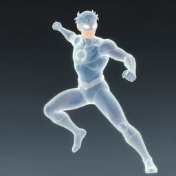 translucent superhero in battle, fantasy digital art, studio ghibli, clean cel shaded vector art, style artstation, style greg rutkowski, octane render, unreal engine 6, epic game graphics, fantasy, conceptual art, ray tracing
