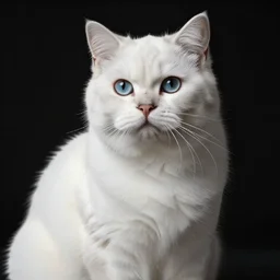 a Nobel white cat, trending wallpaper, black background, hyper realistic