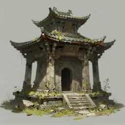 Lost temple, trending on artstation, 4k, by_Noah_Bradley