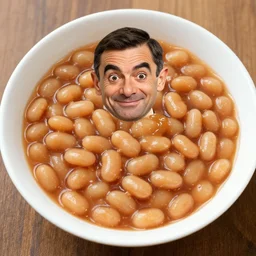mr bean as a baked bean