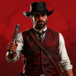 Rapper Chief Keef In red dead redemption 2 digital art 4K quality super realistic