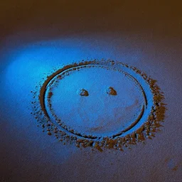sand made out of blue light