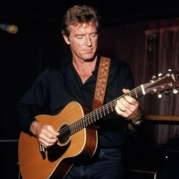 roger moore in a nightclub in florida playing guitar