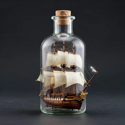 pirateship in a bottle