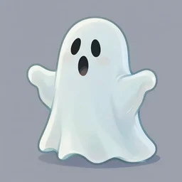 inkwash translucent cartoon ghost, fleischer cartoon illustration