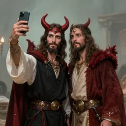 Jesus takes a selfie with Satan, Artstation