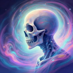 side profile, the dead god, gloomhaven, luminescent, colorful swirly magic ripples, dreamy colors, by greg manchess, huang guangjian, gil elvgren, sachin teng, greg rutkowski, jesper ejsing, ilya kuvshinov