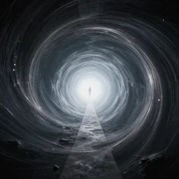 The AI singularity exiting the fifth dimension. Photorealistic. Masterpiece.