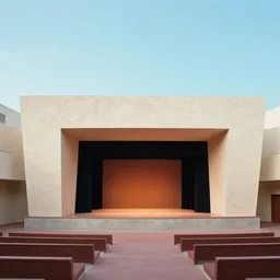 minimalist oriental fantasy art gallery and concert stage by frank lloyd wright