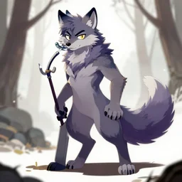 a werewolf, fursona!!!!, by kawacy, trending on artstation, full body, furry art