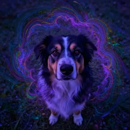 something is fundamentally wrong with my dog. like, more than people normally mean when they say that. like. idk pictures of him always feel like a twilight zone episode. it feels psychedelic, like he! makes the camera hallucinate! fractals! my dog makes the camera lose its concept of existence. hallucinate! hallucinate!!!!??!! he is coming.