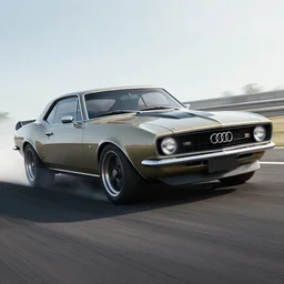 audi camaro b 1 ( 1 9 6 9 ) drifting, need for speed : carbon, neon lines, ultra phonk, phonk music background, smoke behind wheels, noise, dark, establishing shot, hensonn - sahara