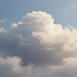 peaceful puffy clouds, matte painting, concept art, volumetric lighting, 4 k