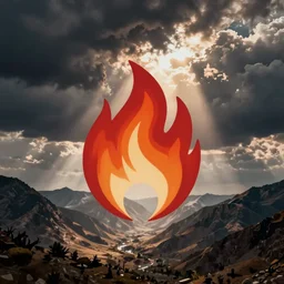 a fire logo
