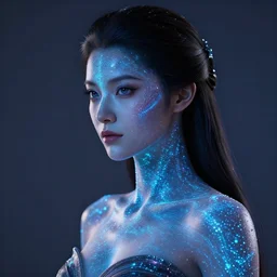 END OF UNIVERSE X8173628191.7, beautiful, gracious, true color, bioluminescent skin, ultra detailed, ultra realistic