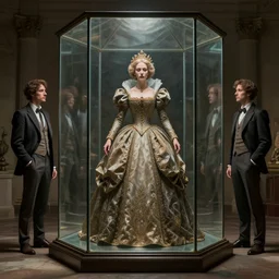 queen in a glass prison, masterpiece by edgar maxence and ross tran and michael whelan, gustav dore, 8 k, octane render