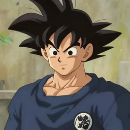a head and chest portrait of Goku wearing a suit, anime in the style of Studio Ghibli and Toei, highly detailed, trending on artstationhq
