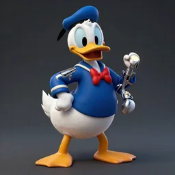 highly detailed concept art of donald duck as the terminator, 4 k