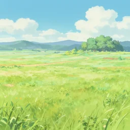 pastel landscape of an anime field. clean sharp digital art, environment concept art, by rossdraws, ghibli, breath of the wild, greg rutkowski