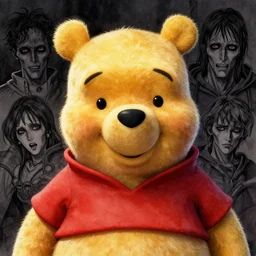 portrait, Nightmare Winnie the Pooh, watercolor, dramatic lighting, cinematic, establishing shot, extremely high detail, foto realistic, cinematic lighting, pen and ink, intricate line drawings, by Yoshitaka Amano, Ruan Jia, Kentaro Miura, Artgerm, post processed, concept art, artstation, matte painting, style by eddie mendoza, raphael lacoste, alex ross