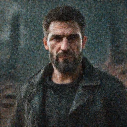 photorealistic portrait of an Adam Ramazanov, 3d cgi, realistic, dramatic, dark mood, war apocalyptic