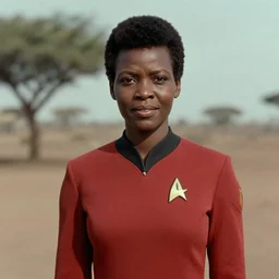 film still, Uhura from Star Trek (1966), very Kenyan, unmistakably Kenyan