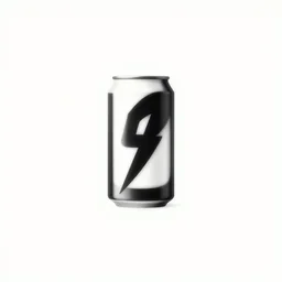 energy drink logo, minimalistic, slick, modern, on white background