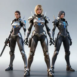 Female Characters in a powerful futuristic armor, Destiny 2, Unreal Engine 5 Render