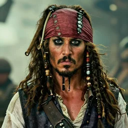 Live Action Still of Jerma as a pirate in Pirates of the Caribbean, real life, hyperrealistic, ultra realistic, realistic, highly detailed, epic, HD quality, 8k resolution, body and headshot, film still