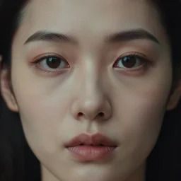 surreal photography of beautiful female model portrait with four eyes, photography, cinematic, film still